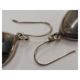 Elegant Sterling Silver Earrings with Leaf Design