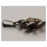 Vintage Sterling Silver Bird Pendant Cross Design