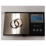 Sterling Silver Hoop Earrings Intricate Design