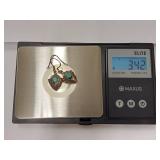 Vintage Sterling Silver 925 Turquoise Earrings