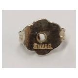 Vintage Sterling Silver Enamel Earrings