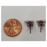 Vintage Sterling Silver Enamel Earrings