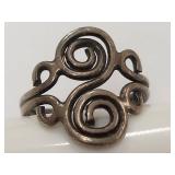 Unique Sterling Silver Swirl Design Ring
