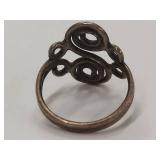 Unique Sterling Silver Swirl Design Ring
