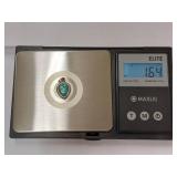 Sterling Silver Pendant with Blue Multicolored Stone