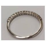 Sterling Silver Band Ring with Blue Green Gemstones