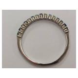 Sterling Silver Band Ring with Blue Green Gemstones