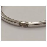 Sterling Silver Band Ring with Blue Green Gemstones