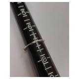 Sterling Silver Band Ring with Blue Green Gemstones