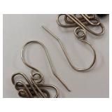 Elegant Sterling Silver Earrings with Black Beads