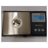 Elegant Sterling Silver Earrings with Black Beads