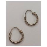 Sterling Silver Small Hoop Earrings 0.48g