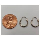 Sterling Silver Small Hoop Earrings 0.48g