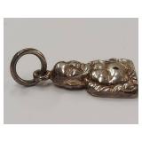 Vintage Sterling Silver Buddha Charm Pendant .925