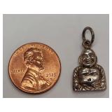 Vintage Sterling Silver Buddha Charm Pendant .925