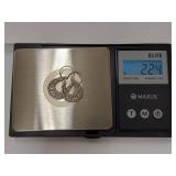 Vintage Sterling Silver Filigree Hoop Earrings