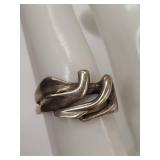 Elegant Abstract Sterling Silver Ring