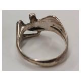 Elegant Abstract Sterling Silver Ring