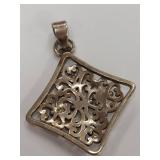 Vintage Elegant Intricate Sterling Silver .925 Pendant
