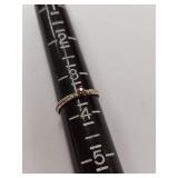 Sterling Silver Ring with Ruby Solitaire