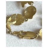 Exquisite 7-inch 14K Gold Ocean Themed Tennis Bracelet (9 grams)