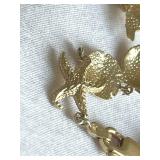 Exquisite 7-inch 14K Gold Ocean Themed Tennis Bracelet (9 grams)