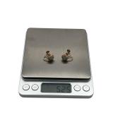 Vintage 14K Gold Round Diamond Cluster Screw Back Earrings, 10mm Diameter, 5.25 Grams Total Weight, 7 Round Diamonds per Earring