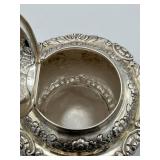 Antique Early 19th Century (1821) James Scott Dublin Irish Sterling Silver Claw Footed Tea Pot (Crowned Harp Hallmark) with Sugar Bowl & Cream Jug (1,624 grams Total Weight)