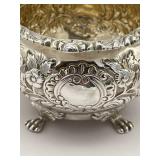 Antique Early 19th Century (1821) James Scott Dublin Irish Sterling Silver Claw Footed Tea Pot (Crowned Harp Hallmark) with Sugar Bowl & Cream Jug (1,624 grams Total Weight)