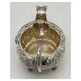Antique Early 19th Century (1821) James Scott Dublin Irish Sterling Silver Claw Footed Tea Pot (Crowned Harp Hallmark) with Sugar Bowl & Cream Jug (1,624 grams Total Weight)