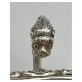 Antique Early 19th Century (1821) James Scott Dublin Irish Sterling Silver Claw Footed Tea Pot (Crowned Harp Hallmark) with Sugar Bowl & Cream Jug (1,624 grams Total Weight)