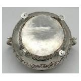 Antique Early 19th Century (1821) James Scott Dublin Irish Sterling Silver Claw Footed Tea Pot (Crowned Harp Hallmark) with Sugar Bowl & Cream Jug (1,624 grams Total Weight)