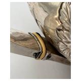 Antique Early 19th Century (1821) James Scott Dublin Irish Sterling Silver Claw Footed Tea Pot (Crowned Harp Hallmark) with Sugar Bowl & Cream Jug (1,624 grams Total Weight)