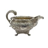 Antique Early 19th Century (1821) James Scott Dublin Irish Sterling Silver Claw Footed Tea Pot (Crowned Harp Hallmark) with Sugar Bowl & Cream Jug (1,624 grams Total Weight)
