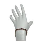 14K Gold Round Diamonds & Ruby Tennis Bracelet (7-inch), 50 Diamonds, 25 Rubies, (9.8 Grams Total Weight)