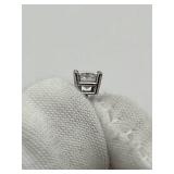 Vintage Princess Cut Diamond Earrings Set in 18K White Gold (WIC 18K Stamp) (.7 Grams Total Weight)