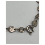 Vintage 7-inch 925 Sterling Silver Heart Shaped Bracelt (3.8 Grams)