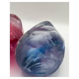 Beautiful Pair of Hand Blown Glass Vases