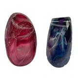 Beautiful Pair of Hand Blown Glass Vases