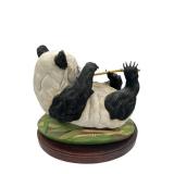 Vintage 1970s Boehm Bisque Giant Panda Club Reclining Porcelain 7-inch Figurine - See Description