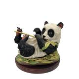 Vintage 1970s Boehm Bisque Giant Panda Club Reclining Porcelain 7-inch Figurine - See Description