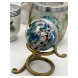 Wonderful Vintage Collectibles Lot including Royal Worcester (England) Egg Coddlers, Brass Camels, Exotic Paperweight, and More!