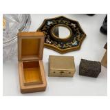 Vintage Collectibles - Vintage Jungfrau Trinket Box, Teapot, Porcelain Scottish Terriers, Studio Nova Glass Trinket Box, and More!