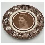1953 Royal Staffordshire Confederation Series Queen Elizabeth 10.5" Collector Plate
