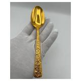 Vintage 1968 Cellini Romanesque Golden Flatware Set with Rose Handle