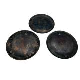 MCM Copper Etched Egyptian Decorative 8" Wall Plates