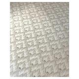 Pair of Vintage High Back Tufted Ivory Cushioned Swivel Rocking Chairs