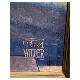 Original Tom Milton Wilder (1876 - 1956) Floral Oil Painting in 31" x 37" Frame