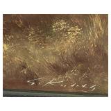 Original L. Koboth Landscape Oil Painting in 27.5" x 52.25" Frame