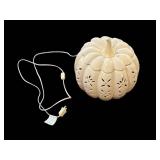 Vintage 11-inch Ceramic Pumpkin with Working Light
